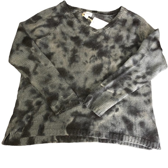 River Hand Dyed Cotton blend Sweater Small Navy V-neck NWT - Picture 7 of 10